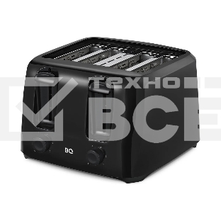 Тостер BQ T4001 Black, Мощность 1400 Вт, 6 степеней поджаривания