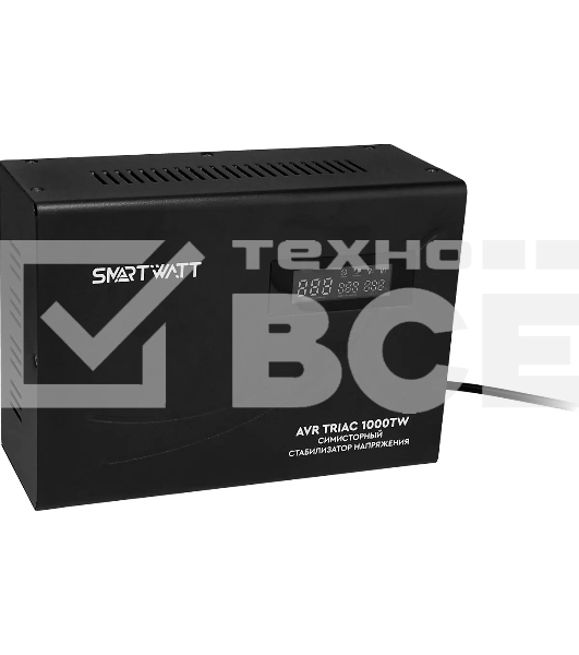 Стабилизатор напряжения Smartwatt AVR Triac 1000TW 1000ВА черный