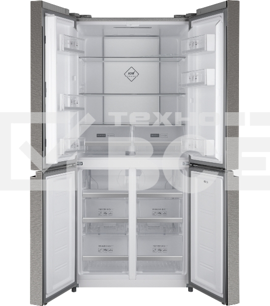 Холодильник Weissgauff WCD 450 INVERTER белый трехкамерный side-by-side 286/141л морозилка снизу Full No Frost