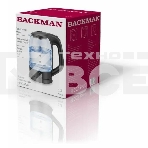 Чайник электрический BACKMAN BM-TEA 728 1.8 л, 2200 Вт, черный, фото2