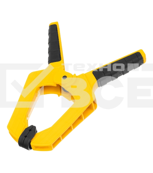 Струбцина клещеобразная Denzel усиленная 100 х 80 мм, двухкомпонентные рукоятки