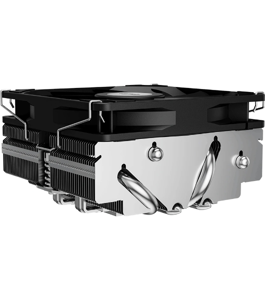 Кулер для процессора PCCooler RC400-53 (125W, 4-pin PWM, 53.5мм, Al/Cu, 4x6мм, 1x92мм, 43CFM, 31.2dBA, 2700RPM, S: 1851/1700/1200/20XX/115X, AM5/AM4, silver, black)