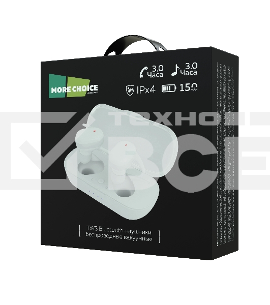 Наушники беспроводные MORE CHOICE (4610196409813) BW05 белый