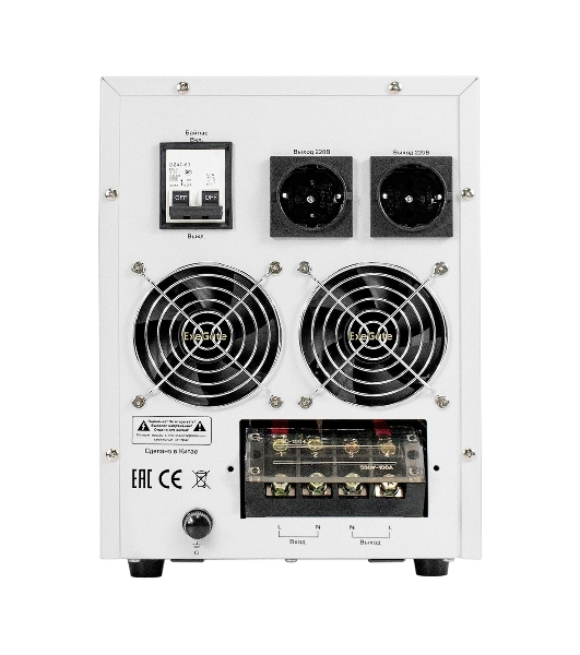 Стабилизатор напряжения ExeGate Expert Turbo AST-15000 (15000ВА, вход 80-260В, цветной дисплей, выход 220В±8%, КПД 98%, 5 уровней защиты, задержка, усиленный метал. корпус, клем.колодка, RTL)