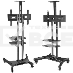 Стойка для телевизора с кронштейном ONKRON TS1552 40'-70', мобильная, черный, фото7