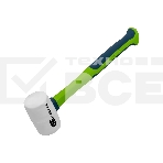 Киянка резиновая Сибртех 225 г, белая резина, фибергласовая рукоятка, фото 1