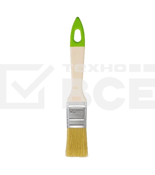 Кисть флейцевая Сибртех 25*8, натуральная щетина, пластиковая рукоятка, 10шт