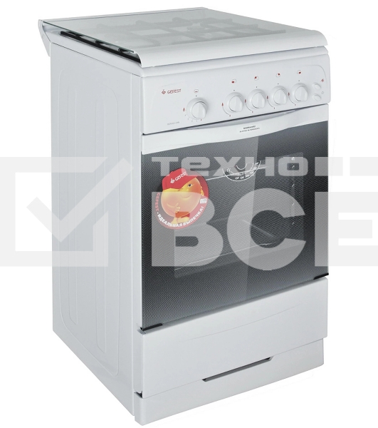 Плита газовая Gefest 3200-06 К2 белый, конфорок 4 шт, духовка 42 л, 50 см x 85 см x 57 см