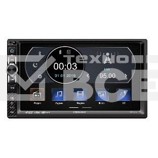 Автомагнитола Prology MPV-310, 2 DIN, 7', Bluetooth, USB Type-A, AUX, пульт ДУ