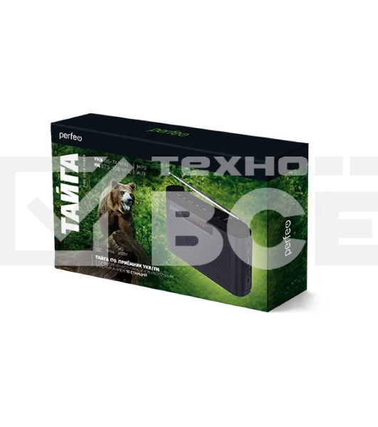 Радиоприемник Perfeo цифровой ТАЙГА FM+ 66-108МГц/MP3/встроенный аккум,USB/черный (I70BK) (PF_C4939)