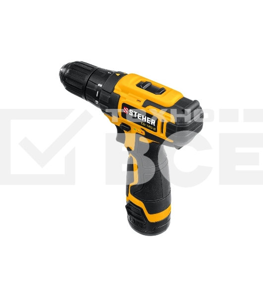 Дрель-шуруповерт аккумуляторная STEHER CD-120-2, Аккумуляторная, 12В, 2 АКБ, Кейс