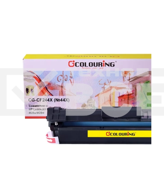 Картридж лазерный Colouring CG-CF244X (№44X) черный (2000 копий) для принтеров HP LaserJet Pro M15/M15a/M28a/M28w
