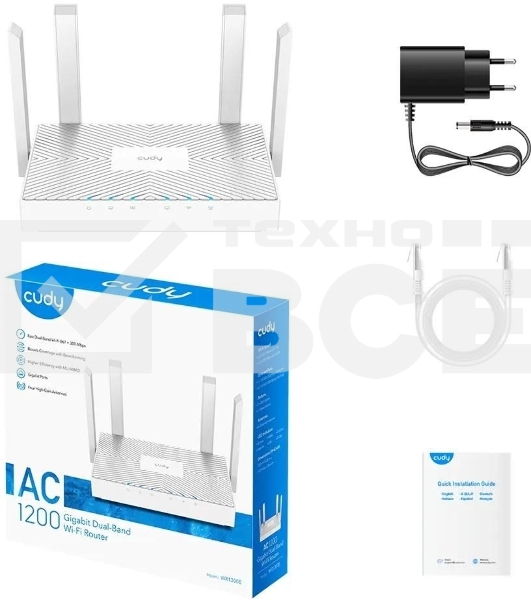 Роутер беспроводной Cudy WR1300E AC1200 10/100/1000 белый