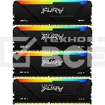 Оперативная память Kingston Fury Beast, DDR4, 64GB (4x16GB), 3200MHz, CL16, с радиатором, RGB, черный, фото3
