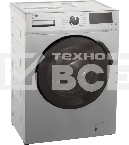 Стиральная машина Beko WSPE6H616S (7322610002) серебристый, загрузка фронтальная 6,5 кг, 1200 об/мин., класс: А++