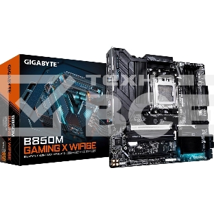 Материнская плата Gigabyte B850M GAMING X WIFI6E, Socket AM5, AMD B850, 4xDDR5, 4xSATA, 2xM.2, 1xPCI-E 5.0 x16, 1xPCI-E 3.0 x4, 1xHDMI, 2xDP, 1x 2.5Gb LAN, 1xUSB-C 3.2 Gen 2, 1xUSB-A 3.2 Gen 2, 2xUSB-A 3.2 Gen 1, 4xUSB-A 2.0, 3x3.5 мм, 7.1, Micro-ATX
