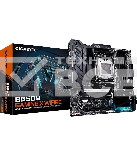 Материнская плата Gigabyte B850M GAMING X WIFI6E, Socket AM5, AMD B850, 4xDDR5, 4xSATA, 2xM.2, 1xPCI-E 5.0 x16, 1xPCI-E 3.0 x4, 1xHDMI, 2xDP, 1x 2.5Gb LAN, 1xUSB-C 3.2 Gen 2, 1xUSB-A 3.2 Gen 2, 2xUSB-A 3.2 Gen 1, 4xUSB-A 2.0, 3x3.5 мм, 7.1, Micro-ATX