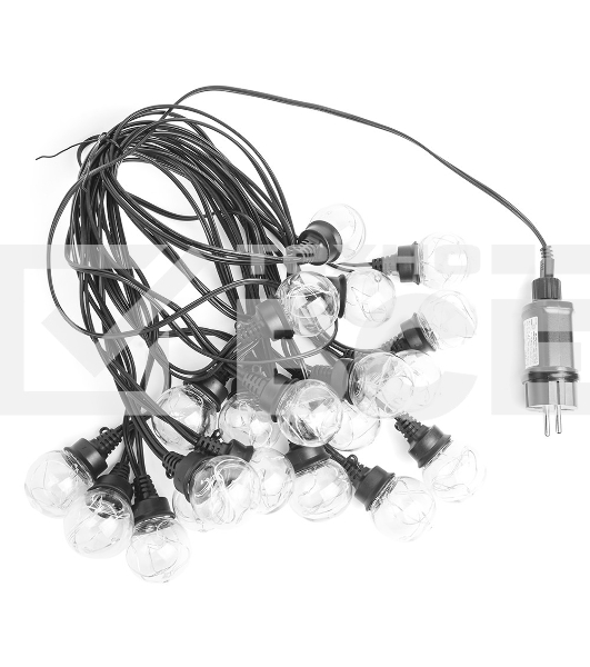 Гирлянда светод. уличная Funray Лампы SE-BB-10100WW, 10M, 100LED, теплый белый, IP65, черн.шн.,1,5м,