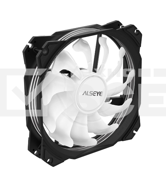Вентилятор для корпуса Alseye M120-PB-A черный, 120 мм, 1700 об/мин, 35.8 дБ, 4 pin