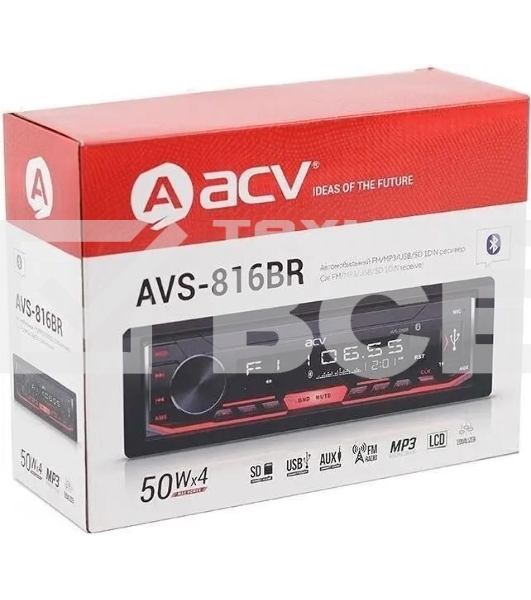 Автомагнитола ACV AVS-816BR 1DIN 4x50Вт