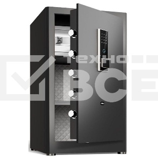 Сейф Deli ET597 800x480x420 мм, электронный/ключевой/биометрический, чёрный