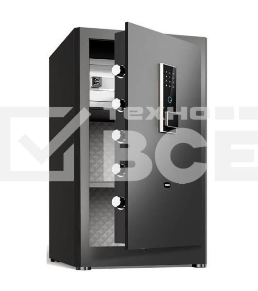 Сейф Deli ET597 800x480x420 мм, электронный/ключевой/биометрический, чёрный