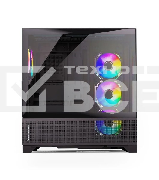 Компьютерный корпус ABR MINI PRO (1*USB 3.0, 1*USB Type-C, HD Audio, 4xRGB Fan, ATX, Micro-ATX, ITX)