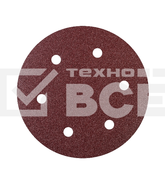 Круг шлифовальный PATRIOT на липучке, 225мм, 6 отверстий, Р60, 10 шт