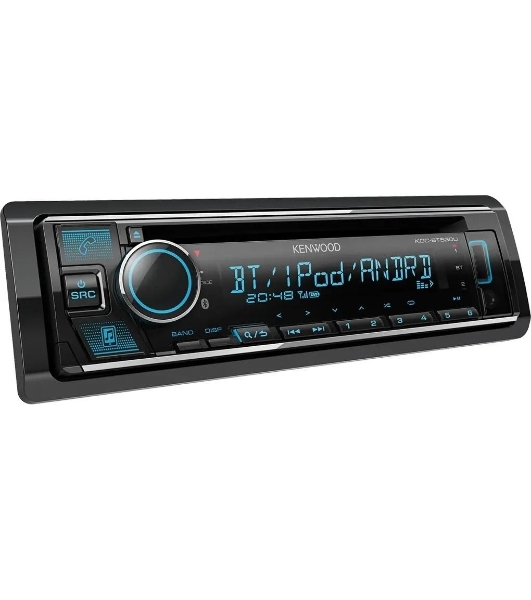 Автомагнитола Kenwood KDC-BT530U, 1 DIN, CD, Bluetooth, USB Type-A, AUX, съёмная панель
