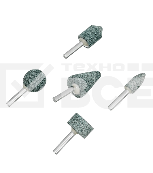 Набор шарошек Denzel абразивных для дрели (ПШМ), 63С, 5 шт.