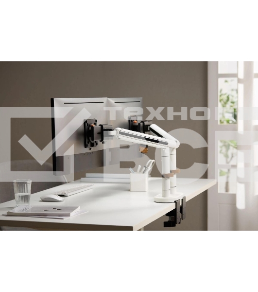 Кронштейн для мониторов Ultramounts UM727W белый 17'-32' макс.9кг крепление к столешнице поворот и наклон