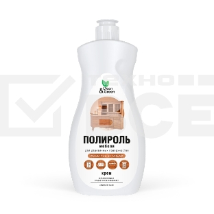 Полироль мебели Clean&Green 'Wood polish cream' (для деревянных поверхностей) 500 мл. CG8263