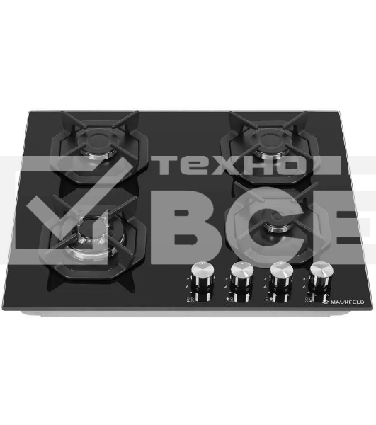Газовая варочная панель Maunfeld EGHG.64.23CB/G, 4 конфорки, закаленное стекло, черный