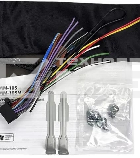 Автомагнитола Kenwood KMM-105M, 1 DIN, USB Type-A, AUX, съёмная панель