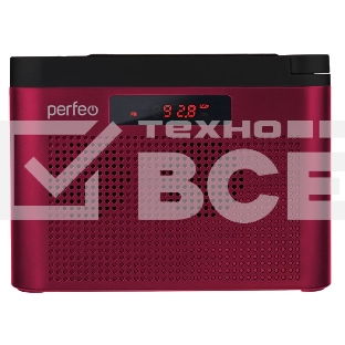 Радиоприемник Perfeo цифровой ТАЙГА FM+ 66-108МГц/ MP3/ встроенный аккум,USB/ бордовый (I70RED) PF_C4940