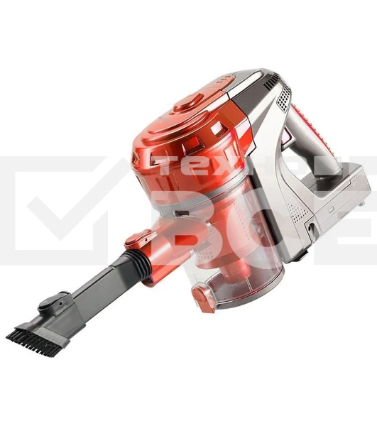 Пылесос вертикальный Kelli KL-8022 красный, питание от аккумулятора, 250 Вт, уборка сухая, пылесборник 1 л