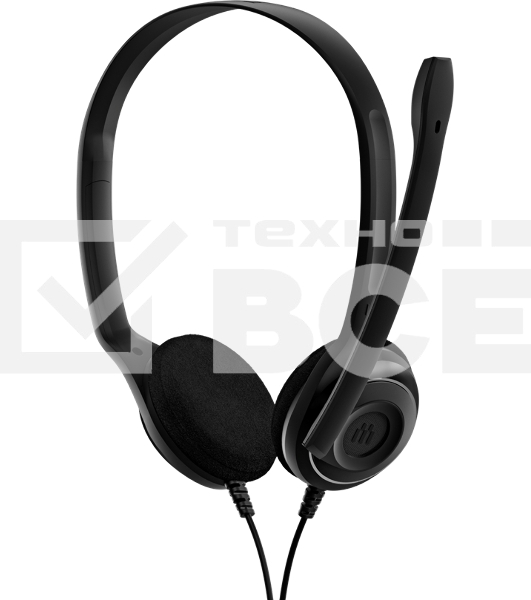 Гарнитура EPOS PC 8 чёрный, проводная, USB, подвижный микрофон, выключение микрофона