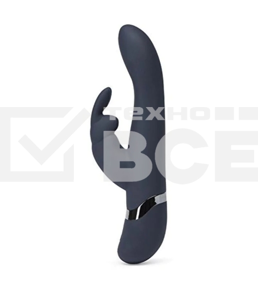 Тёмно-синий вибратор Oh My USB Rechargeable Rabbit Vibrator - 25,4 см.