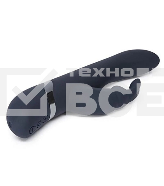 Тёмно-синий вибратор Oh My USB Rechargeable Rabbit Vibrator - 25,4 см.