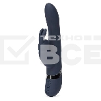 Тёмно-синий вибратор Oh My USB Rechargeable Rabbit Vibrator - 25,4 см., фото 1