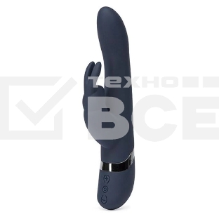 Тёмно-синий вибратор Oh My USB Rechargeable Rabbit Vibrator - 25,4 см.