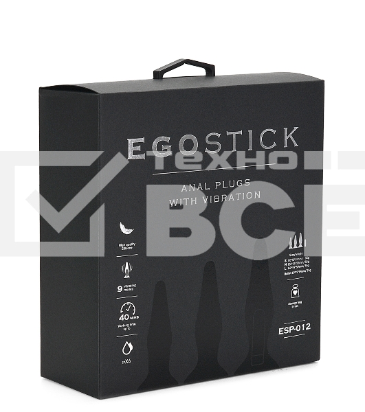 Комплект из 3-х анальных пробок Ego stick ESP-012 black