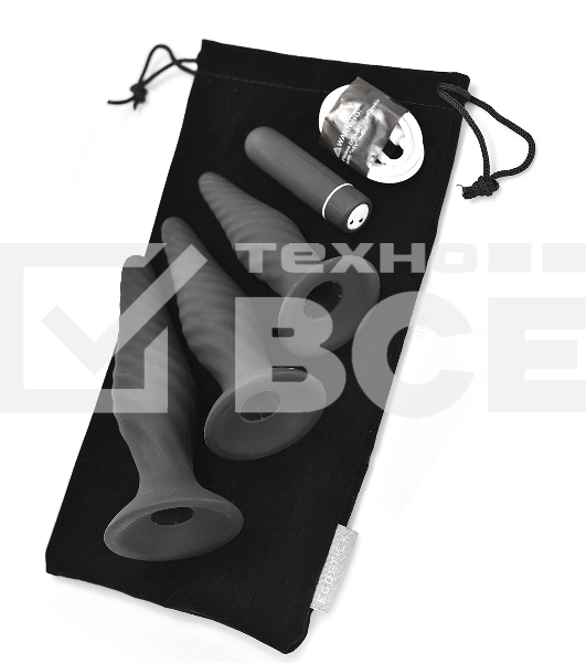 Комплект из 3-х анальных пробок Ego stick ESP-012 black