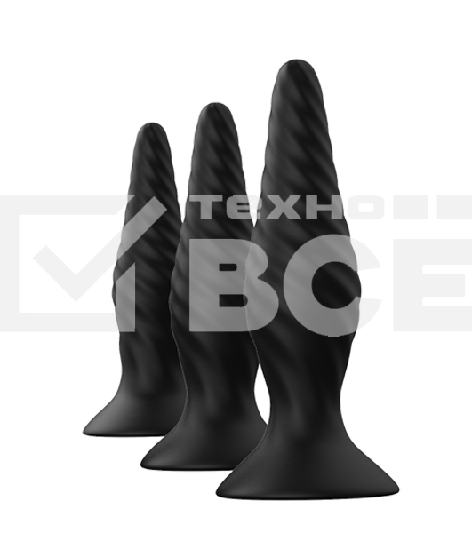 Комплект из 3-х анальных пробок Ego stick ESP-012 black