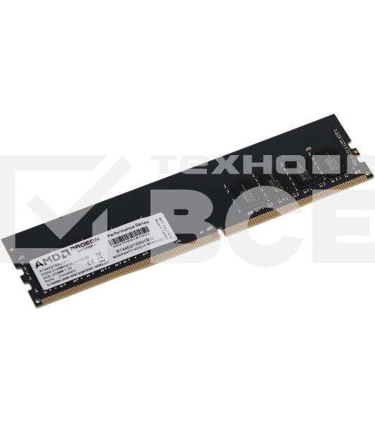 Оперативная память AMD 4GB DDR4 2133MHz DIMM R7 Performance Series Black R744G2133U1S-U Non-ECC, CL15, 1.2V, Retail
