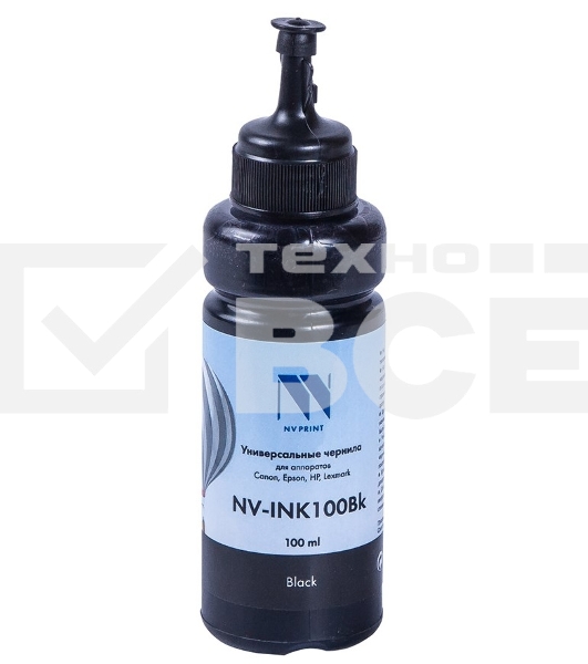 Чернила совместимые NV-INK100U Black универсальные на водной основе для аппартов Сanon/Epson/НР/Lexmark (100 ml) (Китай)