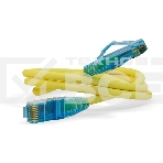 Патч-корд Hyperline U/UTP, Cat.6, LSZH, 1 м, желтый PC-LPM-UTP-RJ45-RJ45-C6-1M-LSZH-YL, фото 1