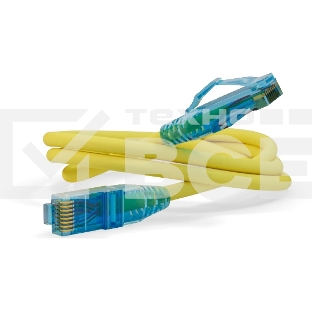 Патч-корд Hyperline U/UTP, Cat.6, LSZH, 1 м, желтый PC-LPM-UTP-RJ45-RJ45-C6-1M-LSZH-YL