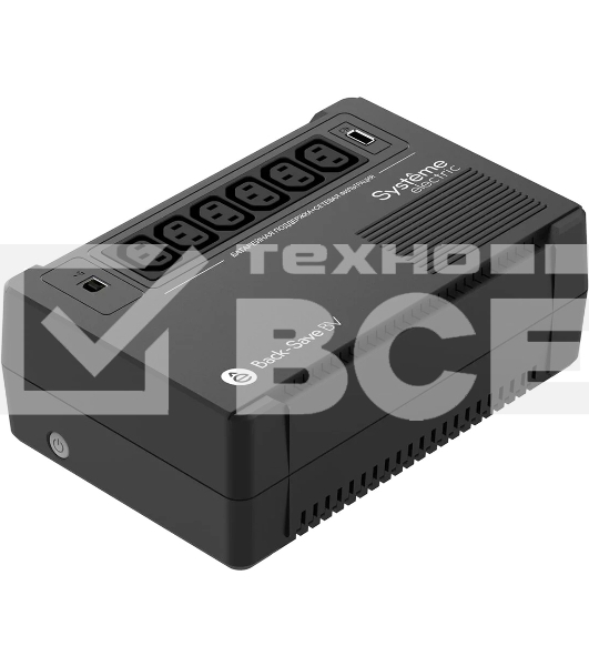 Источник бесперебойного питания Systeme Electriс Back-Save, 600VA/360W, 230V, Line-Interactive, AVR, 6xC13 Outlets, USB charge(type A), USB