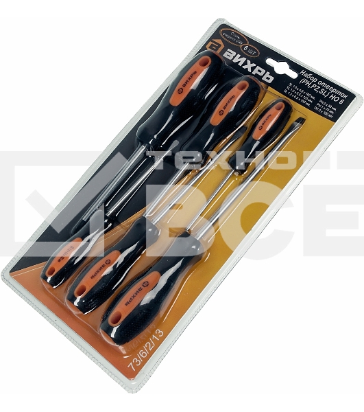 Набор отверток (PH,PZ,SL) НО 6
